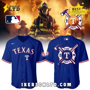 Texas Rangers x Firefighter Appreciation Night Baseball Jersey