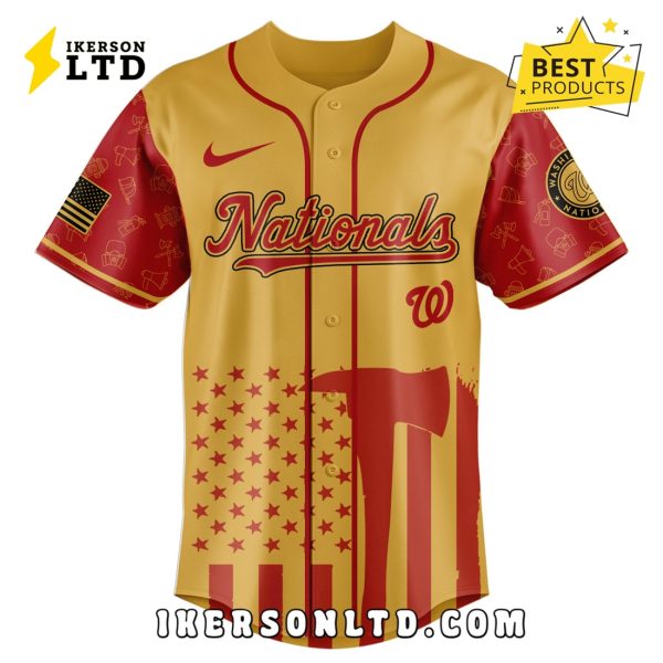 Washington Nationals MLB Firefighter Appreciation Baseball Jersey