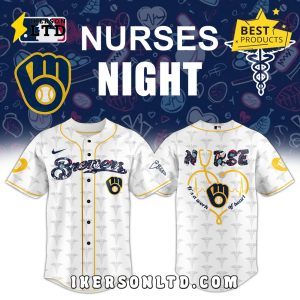 2025 Milwaukee Brewers Nurses Night Baseball Jersey