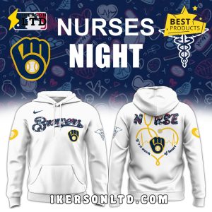 2025 Milwaukee Brewers Nurses Night White Hoodie