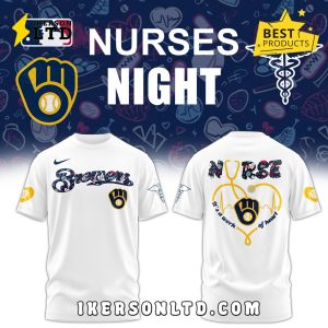 2025 Milwaukee Brewers Nurses Night White Hoodie
