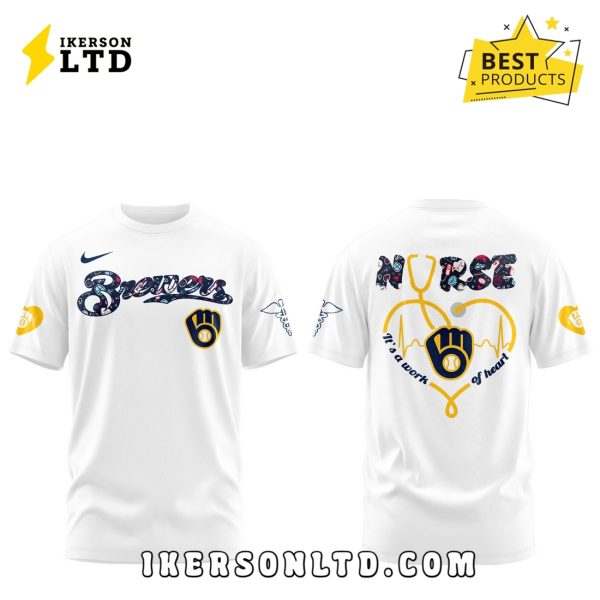 2025 Milwaukee Brewers Nurses Night White Hoodie