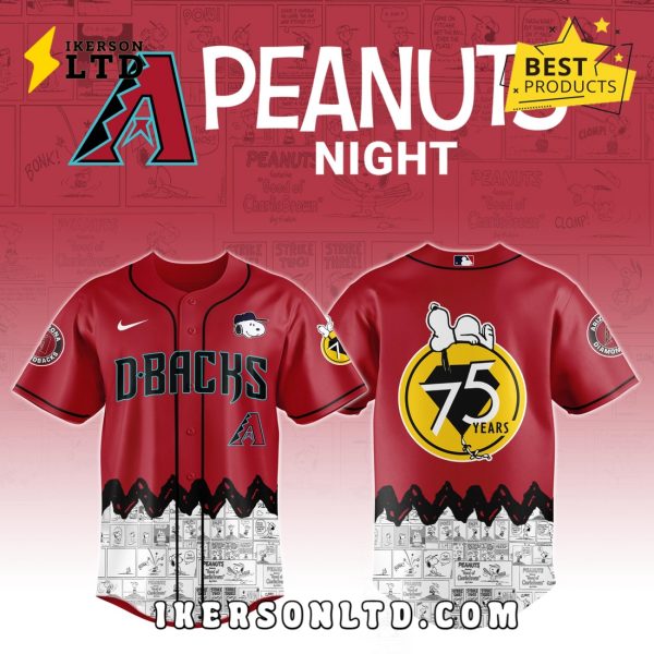 Arizona Diamondbacks x Peanuts Night Baseball Jersey 2025