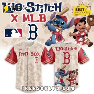 Boston Red Sox x Lilo & Stitch 2025 Baseball Jersey