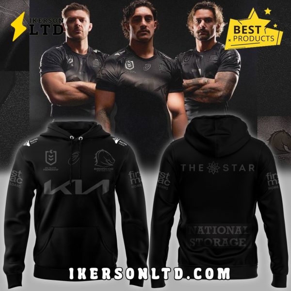 Brisbane Broncos 2025 The Star Black Hoodie, Long Pants