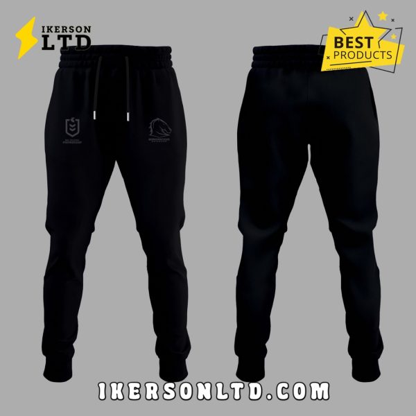 Brisbane Broncos 2025 The Star Black Hoodie, Long Pants