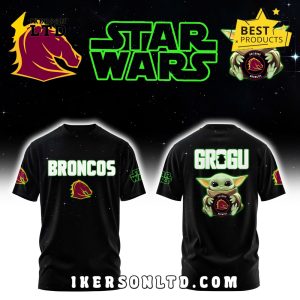 Brisbane Broncos x Grogu Star Wars 2025 Hoodie