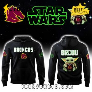 Brisbane Broncos x Grogu Star Wars Hoodie, Long Pants