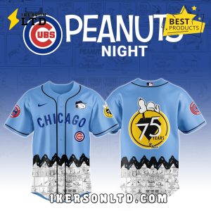 Chicago Cubs x Peanuts Night Baseball Jersey 2025