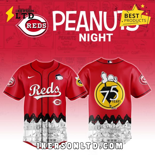 Cincinnati Reds x Peanuts Night Baseball Jersey 2025