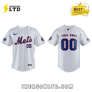Custom New York Mets White Home Replica Baseball Jersey
