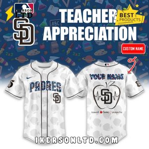 Custom San Diego Padres 2025 Teacher Night Baseball Jersey