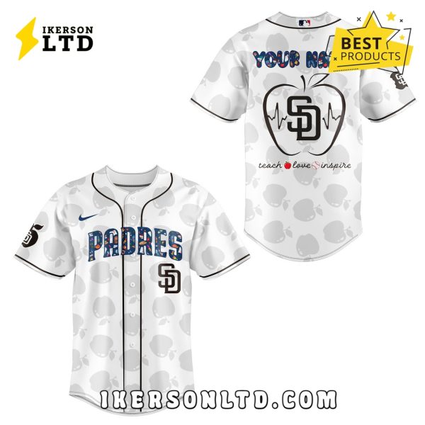 Custom San Diego Padres 2025 Teacher Night Baseball Jersey