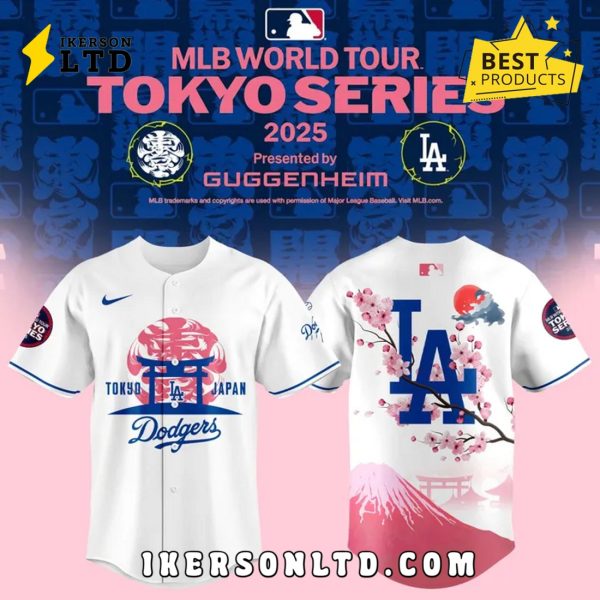 Fuji Mount LA Dodgers Tokyo Series 2025 Baseball Jersey