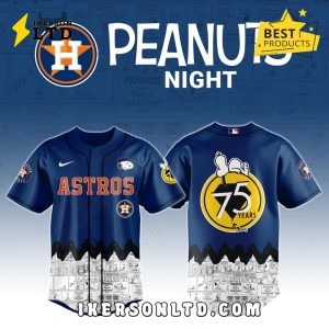 Houston Astros x Peanuts Night Baseball Jersey 2025