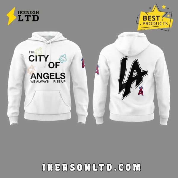 LA Angels The City Of Angel 2025 White Hoodie