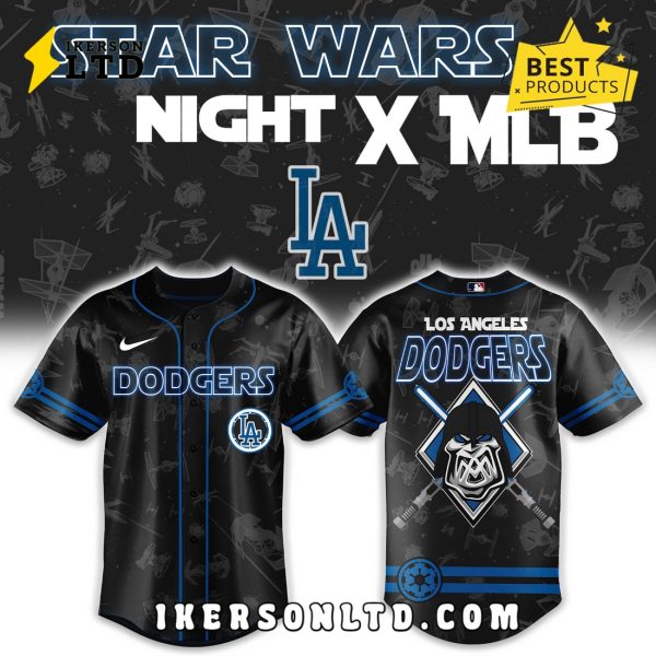 LA Dodgers x Star Wars Black Baseball Jersey