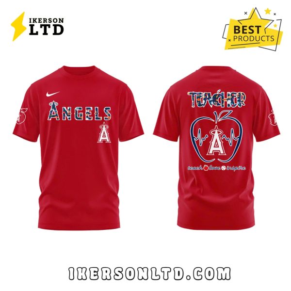Los Angeles Angels 2025 Teacher Night Red Hoodie