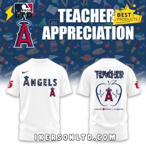 Los Angeles Angels 2025 Teacher Night White Hoodie