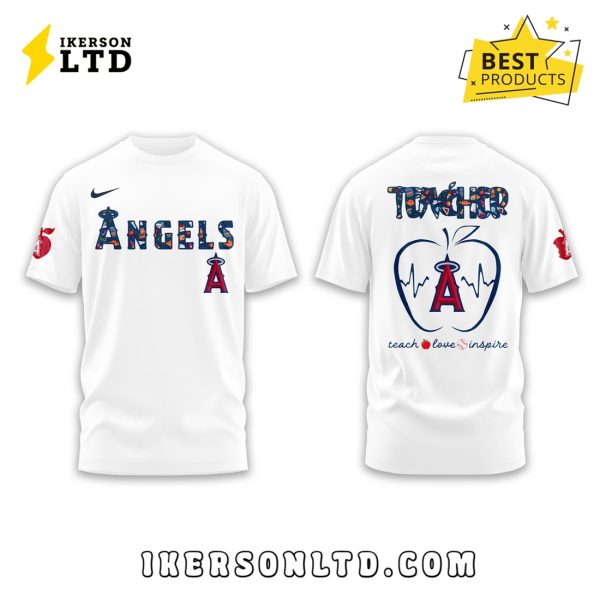 Los Angeles Angels 2025 Teacher Night White Hoodie