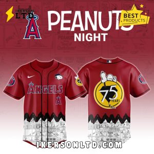 Los Angeles Angels x Peanuts Night Baseball Jersey 2025