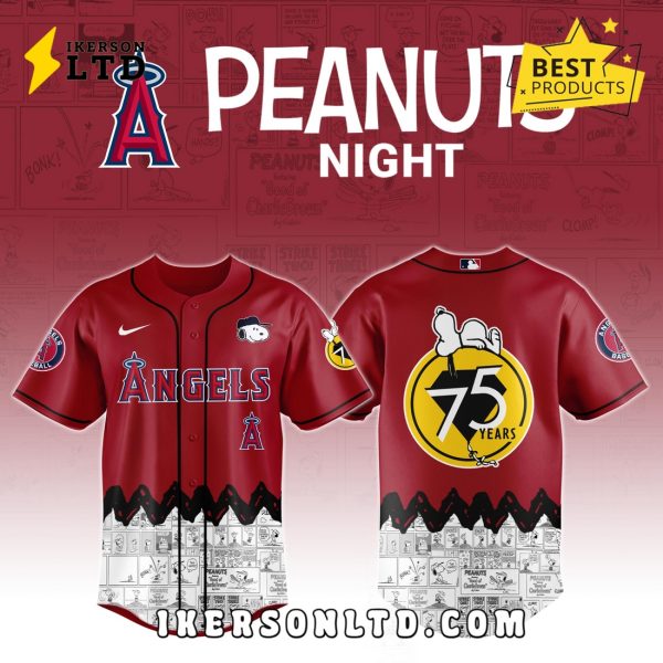 Los Angeles Angels x Peanuts Night Baseball Jersey 2025