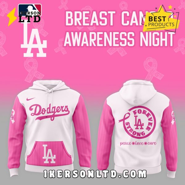 Los Angeles Dodgers Cancer Awareness Day Hoodie, Long Pants