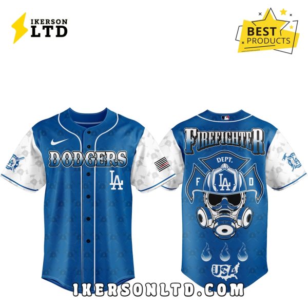 Los Angeles Dodgers Firefighter Appreciation Day Baseball Jersey