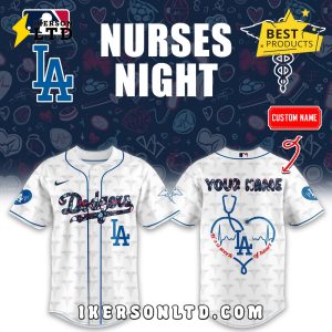 Los Angeles Dodgers Nurses Night White Baseball Jersey