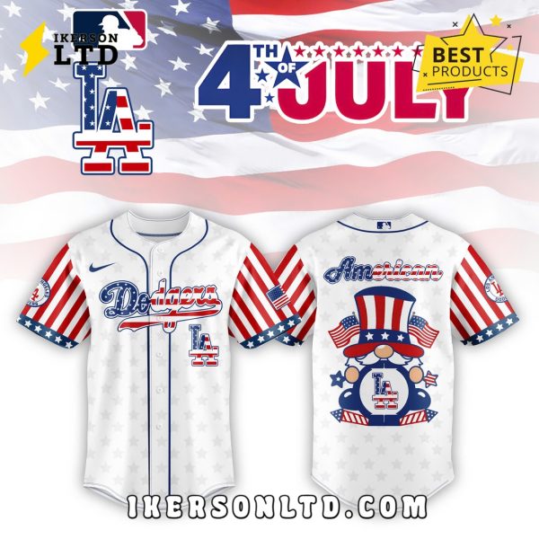 Los Angeles Dodgers x 4th Of July Independence Baseball Jersey
