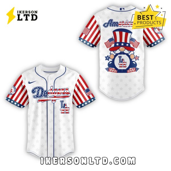 Los Angeles Dodgers x 4th Of July Independence Baseball Jersey