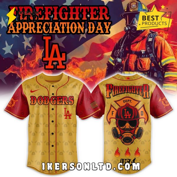 Los Angeles Dodgers x Firefighter Appreciation Baseball Jersey