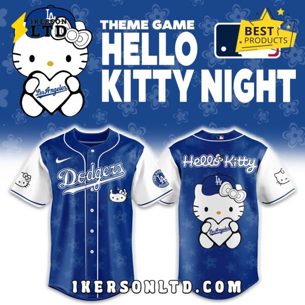 Los Angeles Dodgers x Hello Kitty Navy Baseball Jersey