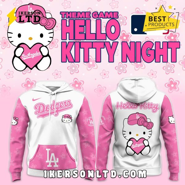 Los Angeles Dodgers x Hello Kitty Pink Hoodie, Long Pants