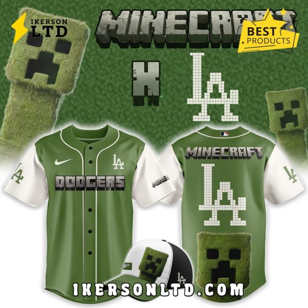 Los Angeles Dodgers x MineCraft 2025 Baseball Jersey