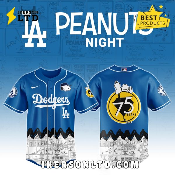 Los Angeles Dodgers x Peanuts Night Baseball Jersey 2025