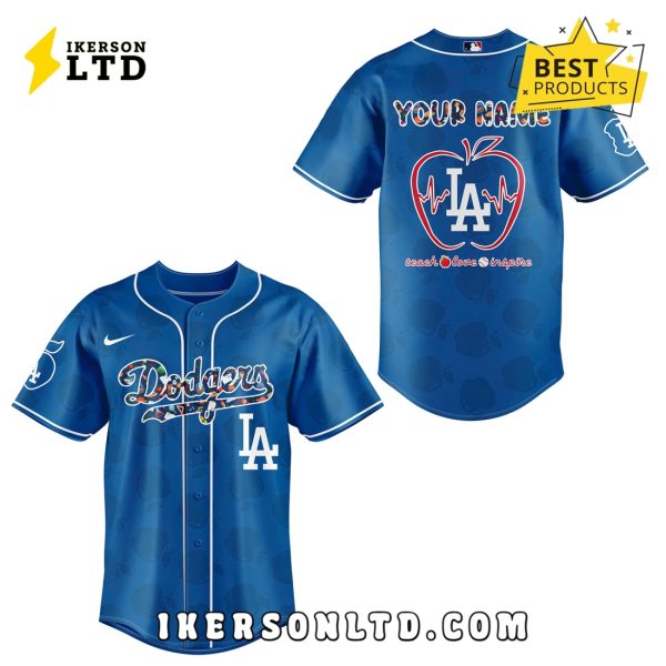 Los Angeles Dodgers x Teacher Night Navy Baseball Jersey