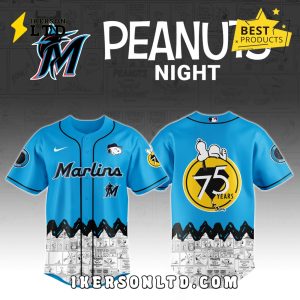 Miami Marlins x Peanuts Night Baseball Jersey 2025