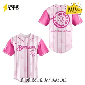 Milwaukee Brewers Cancer Awareness Day Baseball Jersey