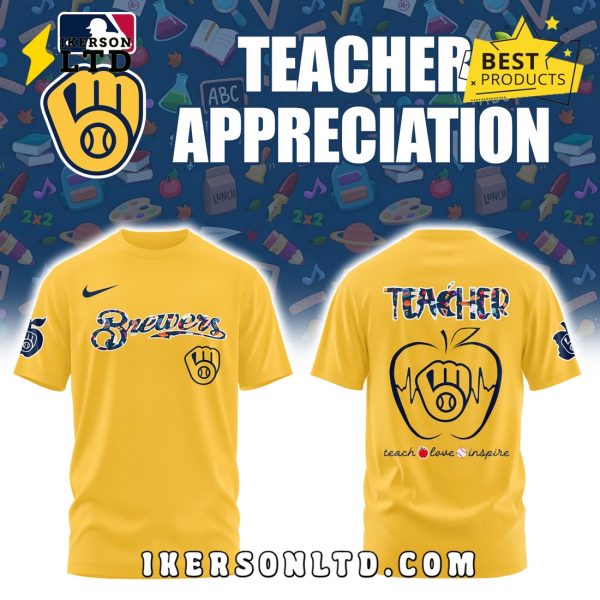Milwaukee Brewers MLB Teacher Night Yellow Hoodie