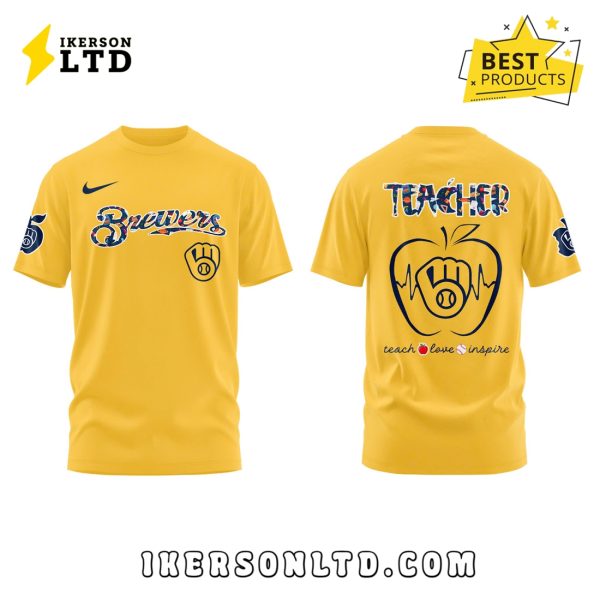 Milwaukee Brewers MLB Teacher Night Yellow Hoodie