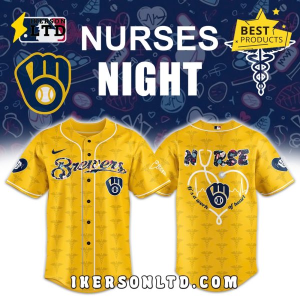 Milwaukee Brewers Nurses Night Baseball Jersey Limited Edition