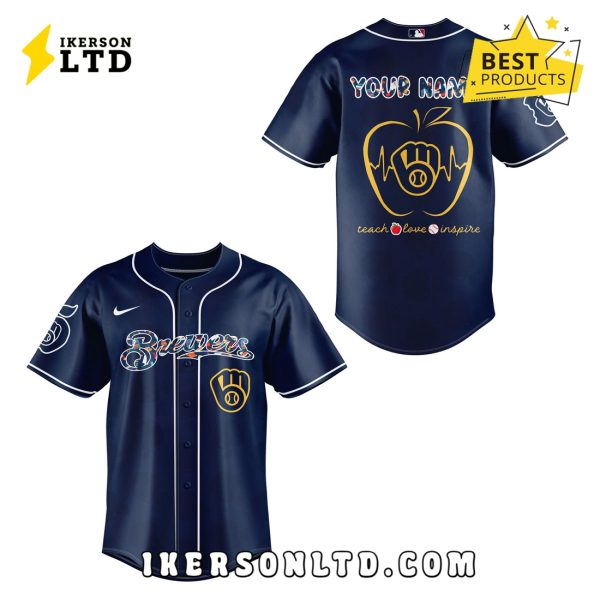 Milwaukee Brewers Teacher Appreciation Night Baseball Jersey
