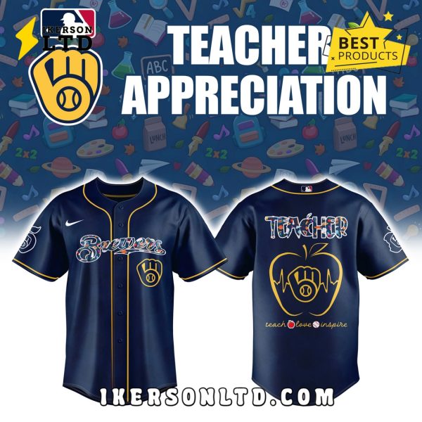 Milwaukee Brewers Teacher Night 2025 Baseball Jersey