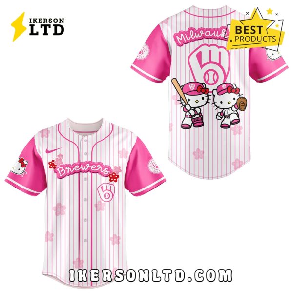 Milwaukee Brewers x Hello Kitty 2025 Pink Baseball Jersey