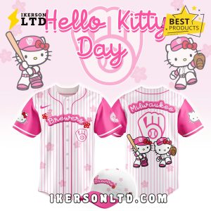 Milwaukee Brewers x Hello Kitty 2025 Pink Baseball Jersey