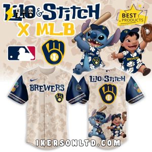 Milwaukee Brewers x Lilo & Stitch 2025 Baseball Jersey