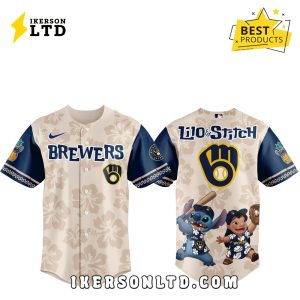 Milwaukee Brewers x Lilo & Stitch 2025 Baseball Jersey