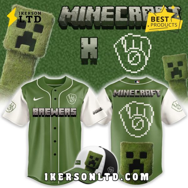 Milwaukee Brewers x MineCraft 2025 Baseball Jersey
