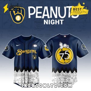 Milwaukee Brewers x Peanuts Night Baseball Jersey 2025